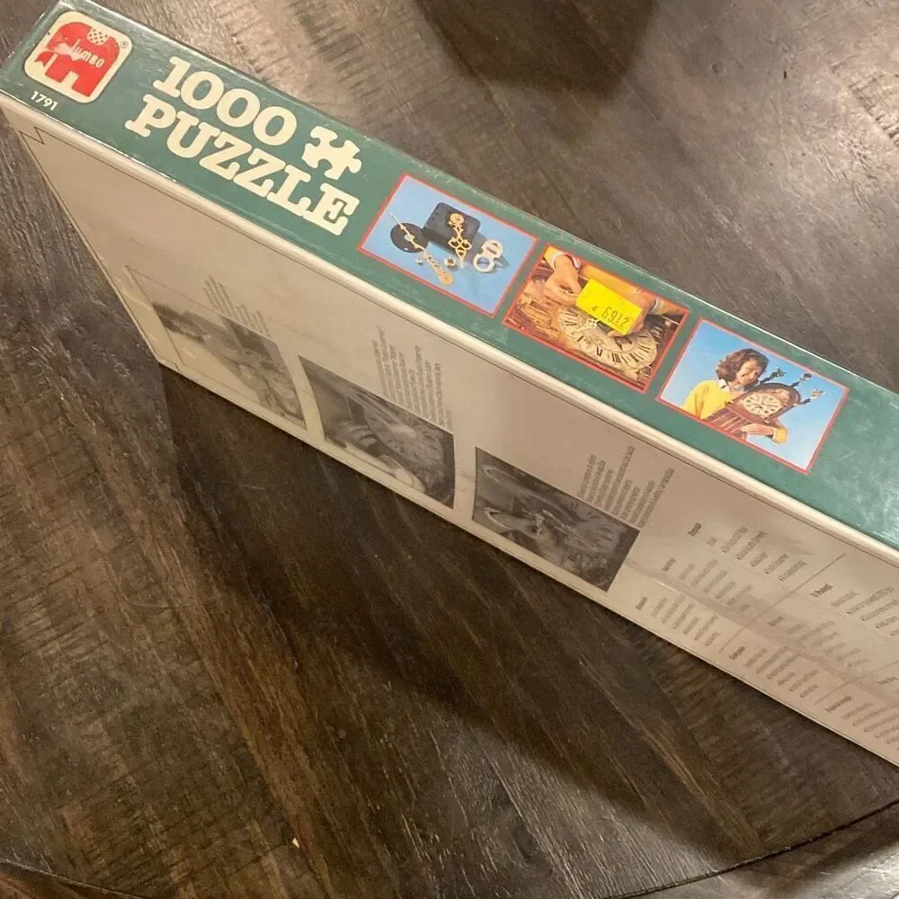 VTG 1984 Jumbo Dutch 1000 Piece Puzzle 54” Clock SEALED NEW
